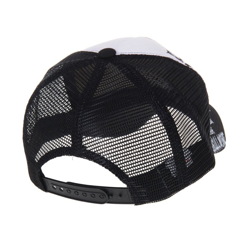 WITHMOONS Meshed Baseball Cap Skull Rhinestones Trucker Hat KR1751 (Black) - Image 3